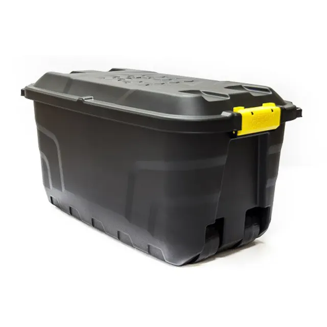 Kreher Transportbox Rollbox 75 Liter Schwarz mit Rädern
