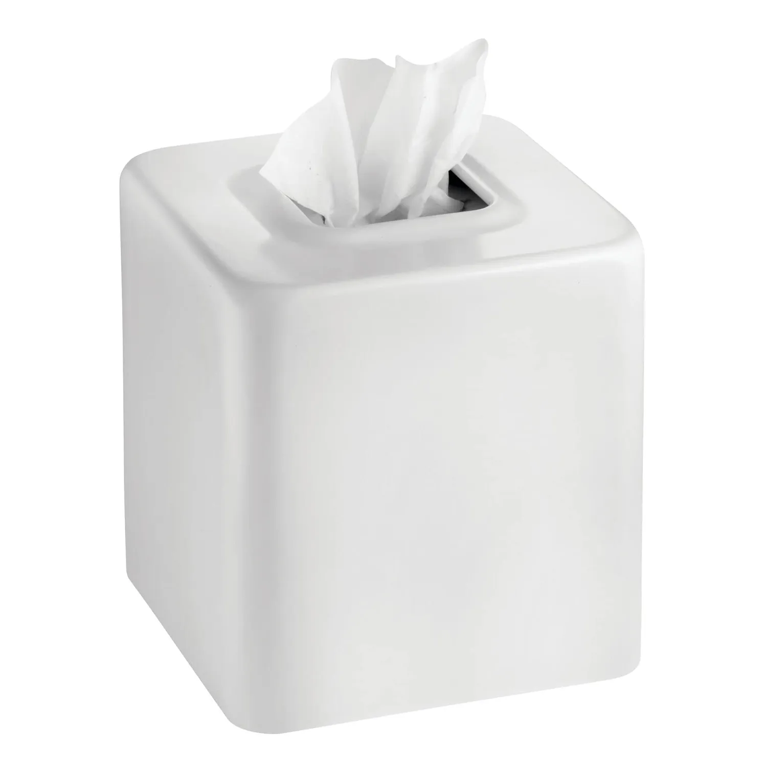 mDesign Kosmetiktücherbox Taschentuchbox weiß 4er-Set Metall