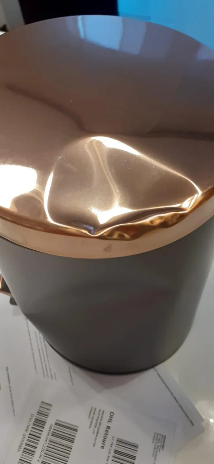 mDesign Tretmülleimer 3 Liter Schwarz Metall