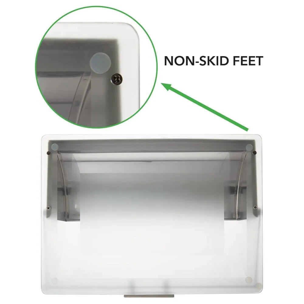 mDesign Brotkasten Metall Glas mattsilber mit Sichtfenster