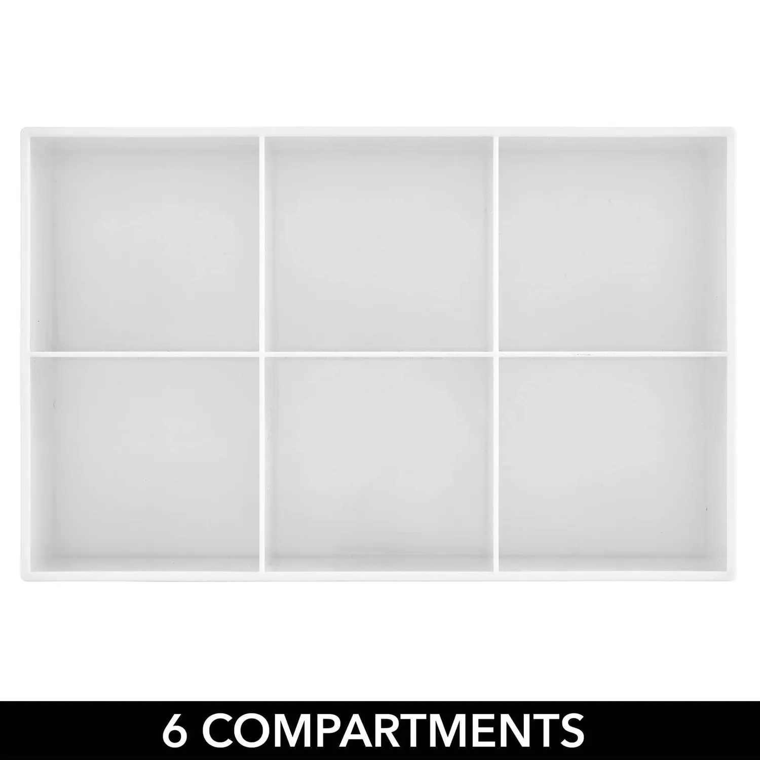 mDesign Make-up Organizer 6 Fächer weiß rotgold Kunststoff