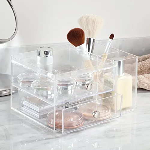 mDesign Schubladenbox Kosmetik Tower transparent 5 Fächer