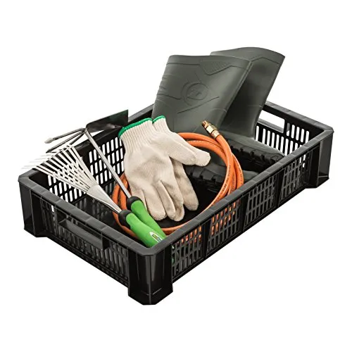Iris Ohyama MSB-L Aufbewahrungskorb 18L 3er-Set schwarz
