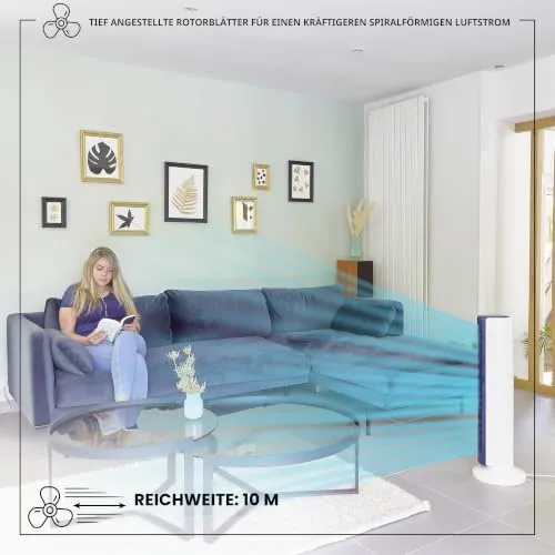 Iris Ohyama Woozoo TWF-C82T Turmventilator weiß leise