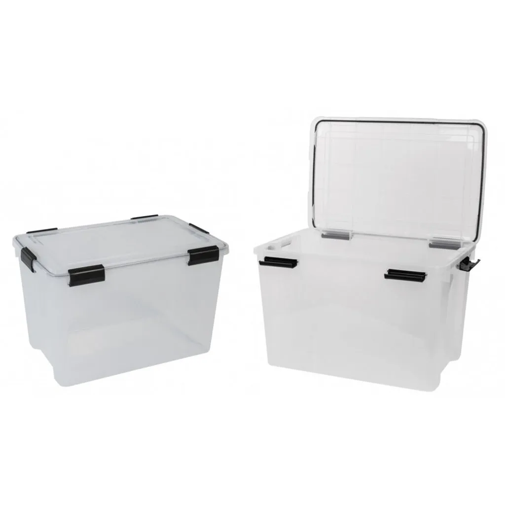 Kreher Box mit Dichtung Aufbewahrungsbox 70L 4er Set transparent
