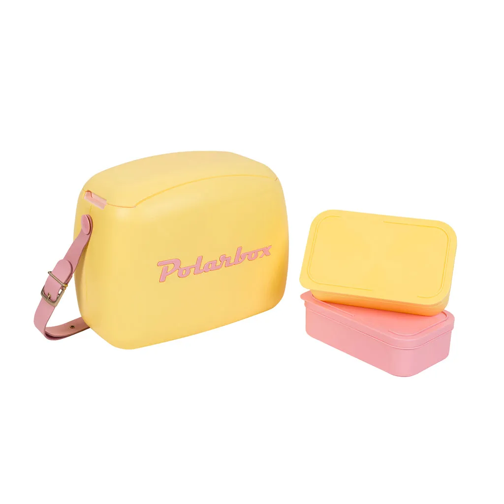 Kreher Polarbox Kühlbox 6 Liter mit Lunchboxen Retro