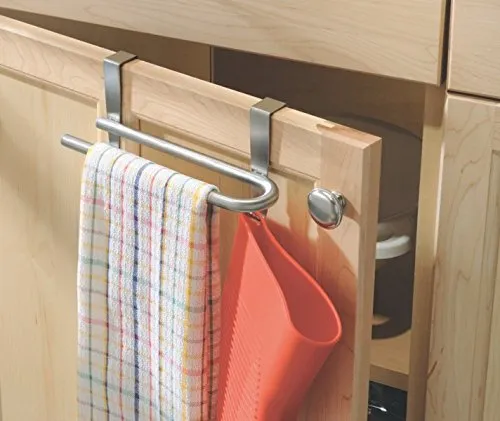 mDesign Geschirrtuchhalter Edelstahl für Schranktür