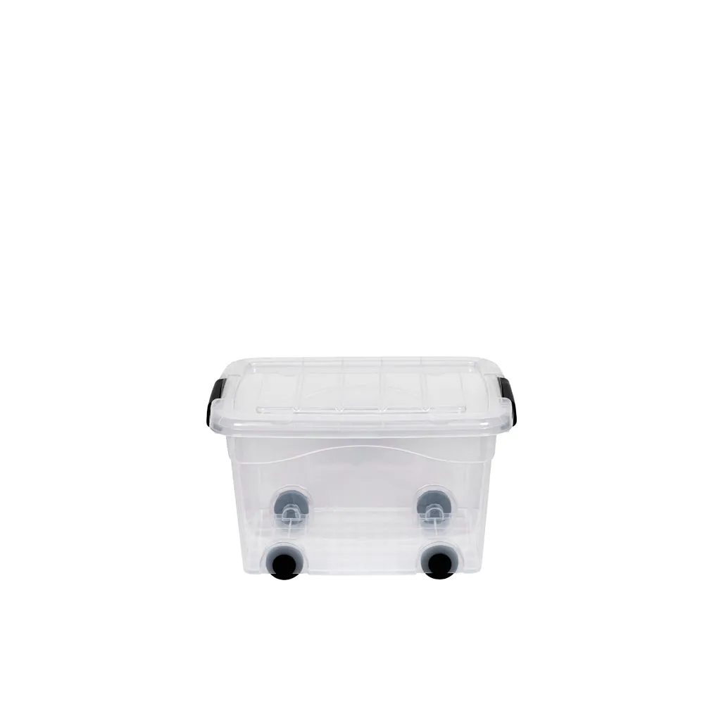 Kreher Roller Box Aufbewahrungsbox-Set transparent 20+40 L