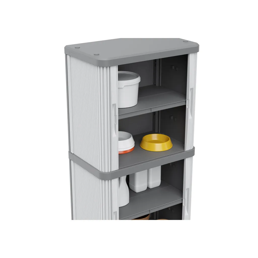 Kreher Rolling Space Wandschrank Rolladenschrank Grau
