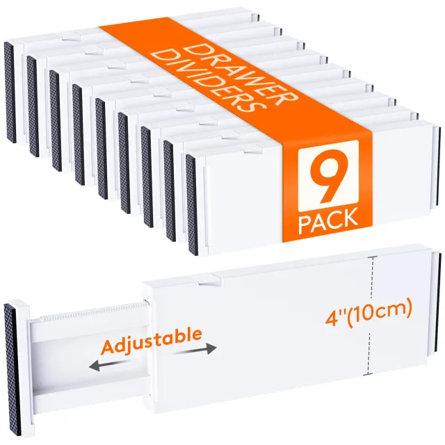Lifewit Schubladenteiler 10 cm 9er-Pack Weiß