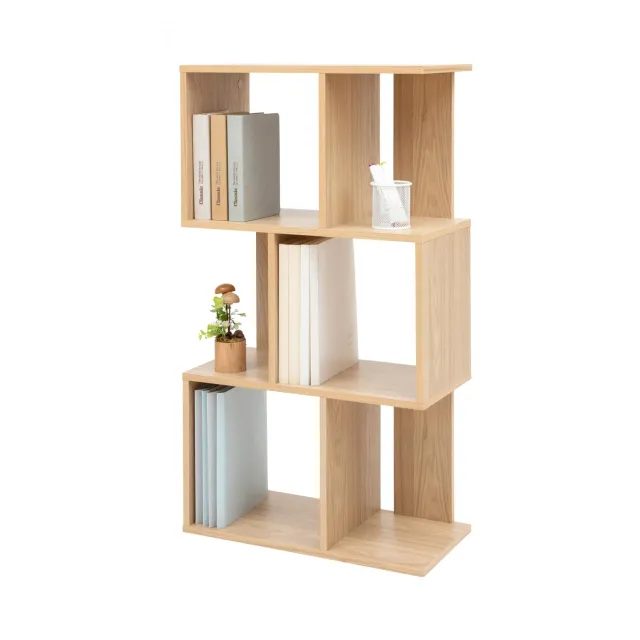 Iris Ohyama Display Shelf SRK-W3 Regal Hellbraun 3 Fächer S-Form