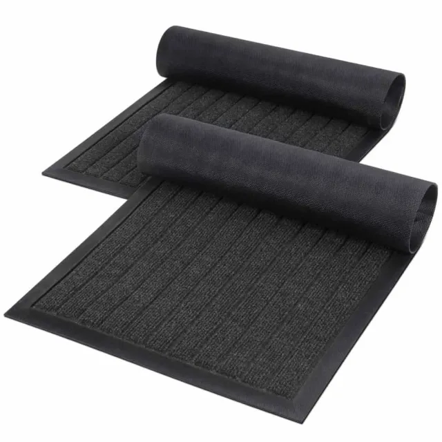 Lifewit Fußmatte Innen Grau 90x59 cm dünn rutschfest