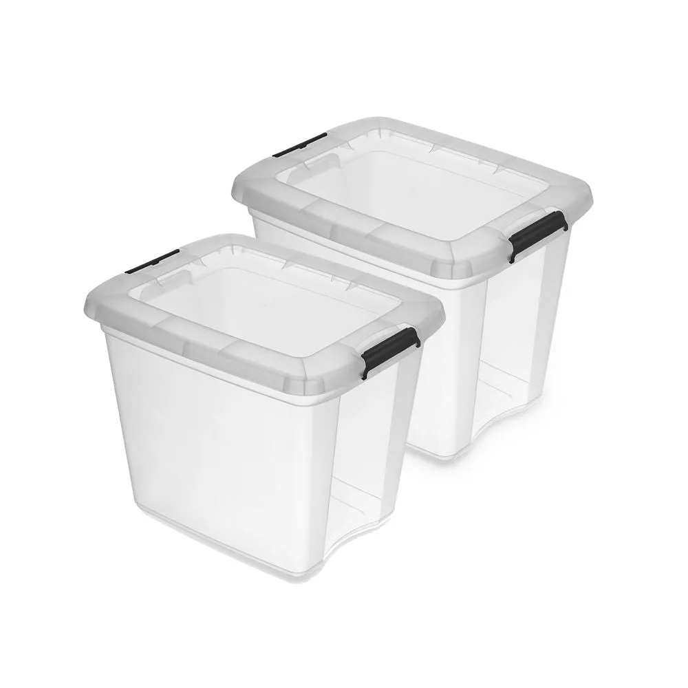 Kreher Robust Store Aufbewahrungsbox 27 Liter transparent