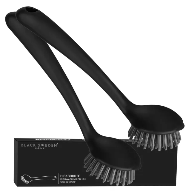 Black Spülbürste 2er-Set Schwarz Robuste Borsten