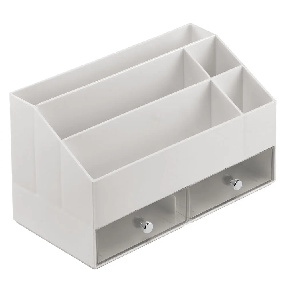 M Design Kosmetik Organizer 07798MDCEU Make-up Box hellgrau 5 Fächer