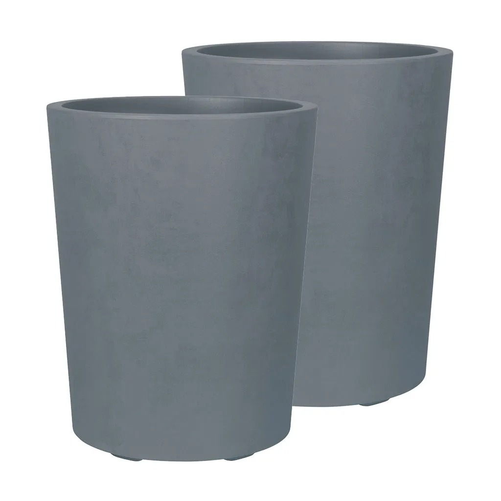 Kreher Millennium Pflanzkübel 2x 48L Rund Anthrazit frostsicher