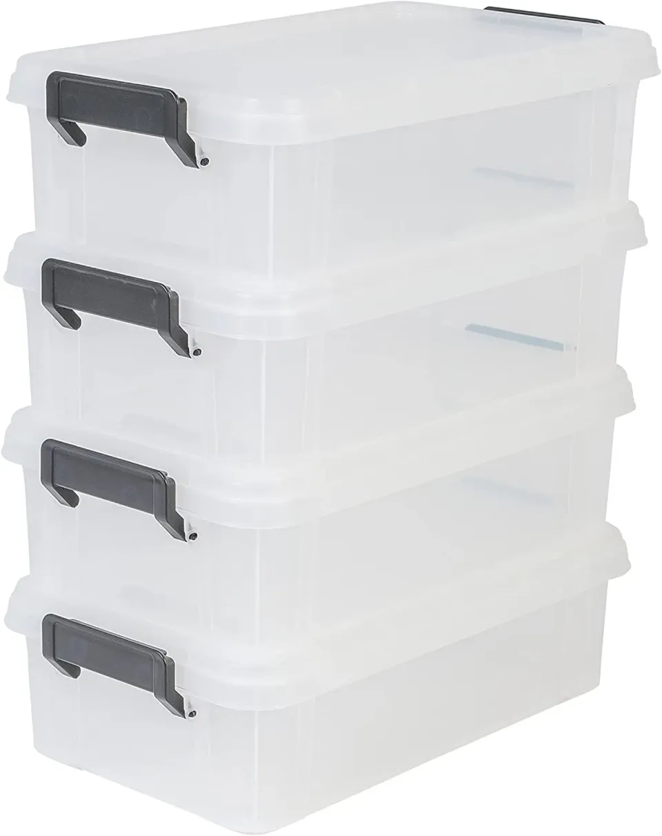 Iris Ohyama Multi Box MBX-4 Aufbewahrungsbox 4L 4er transparent