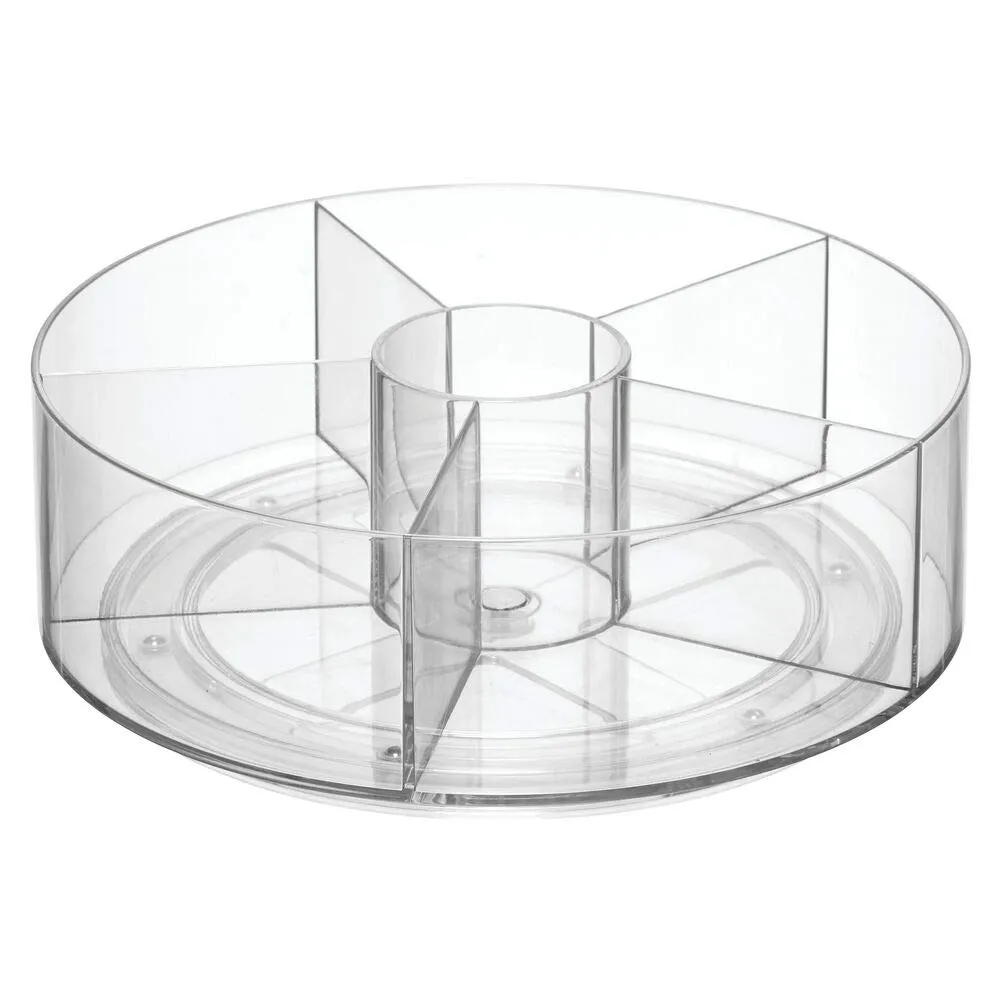 mDesign Lazy Susan Drehteller 5 Fächer Transparent