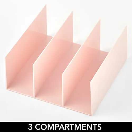 mDesign Clutch Organizer Handtaschenbox 5 Fächer rosa