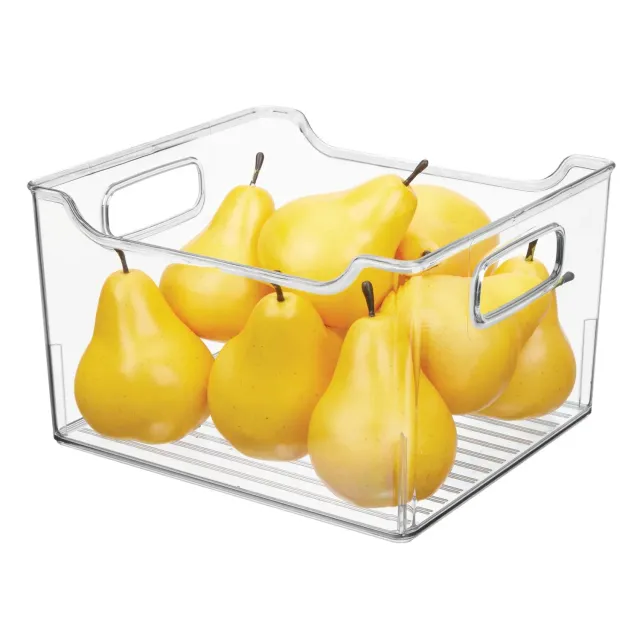 mDesign Aufbewahrungsbox Kühlschrankbox Griffe transparent