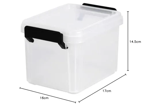 Iris Ohyama DDMBX-2 Aufbewahrungsbox 2L 4er-Set transparent