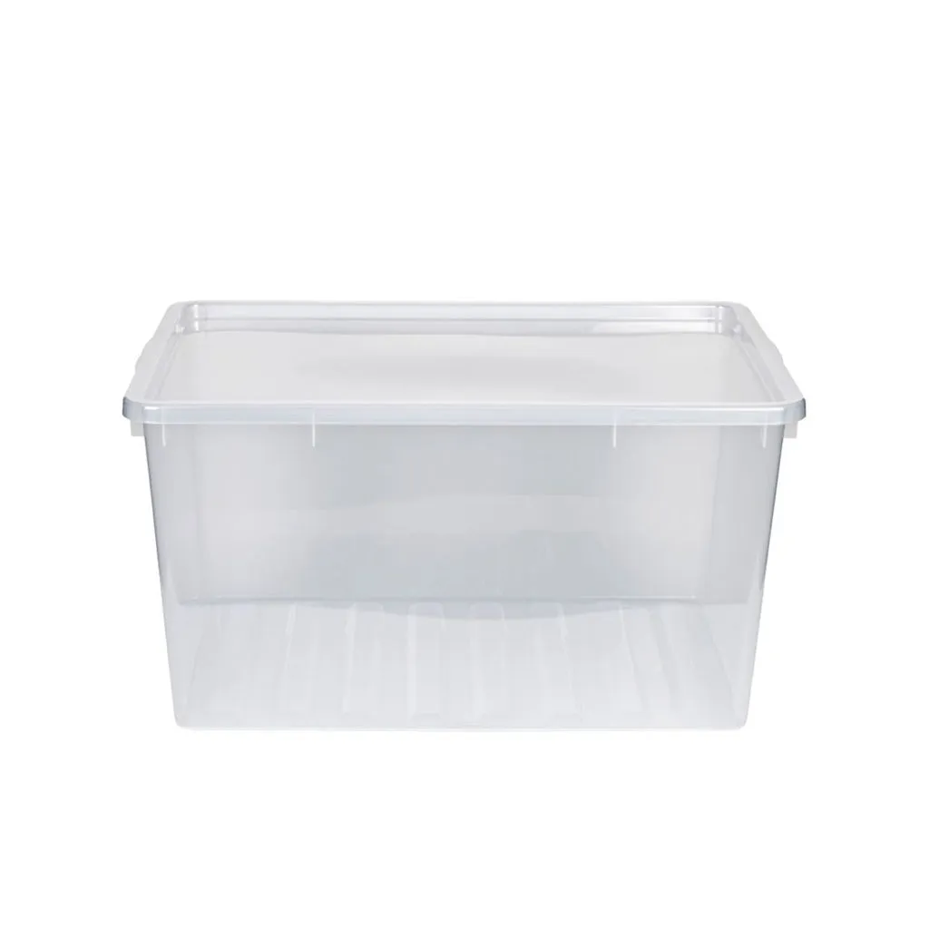 Kreher Basic Box Aufbewahrungsbox 130L Transparent Deckel