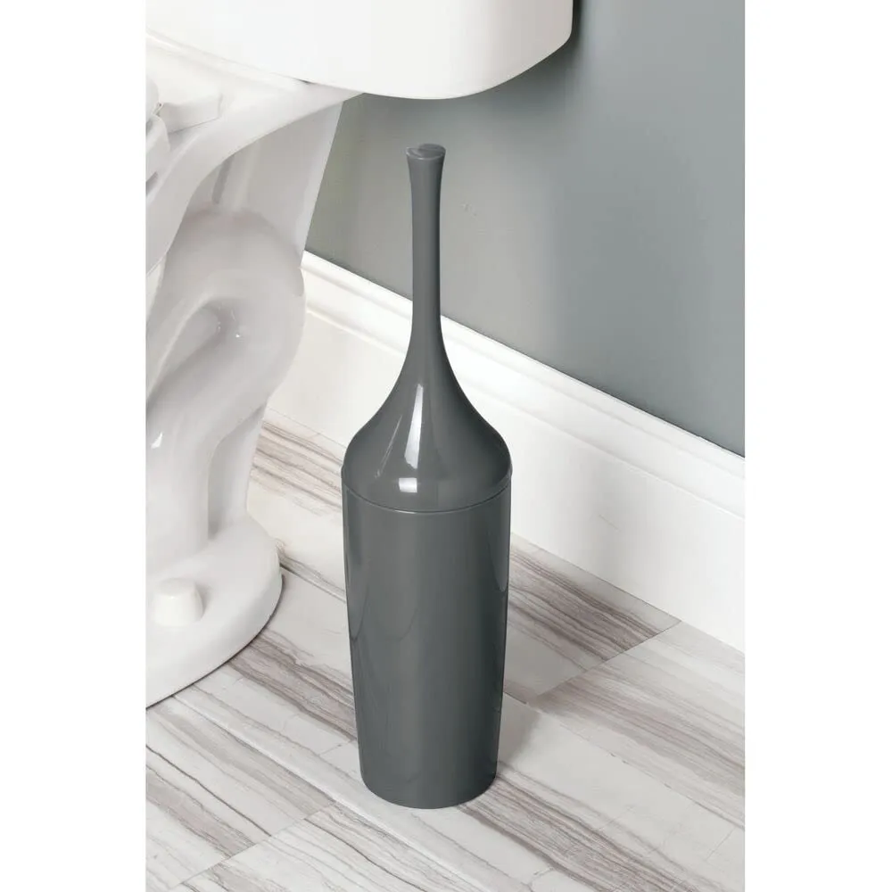 mDesign 01832 Toilettenbürste anthrazit mit Halter schmal