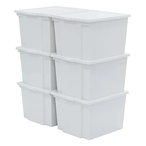 Iris Ohyama USB-M Aufbewahrungsbox 30L weiß 6er Set