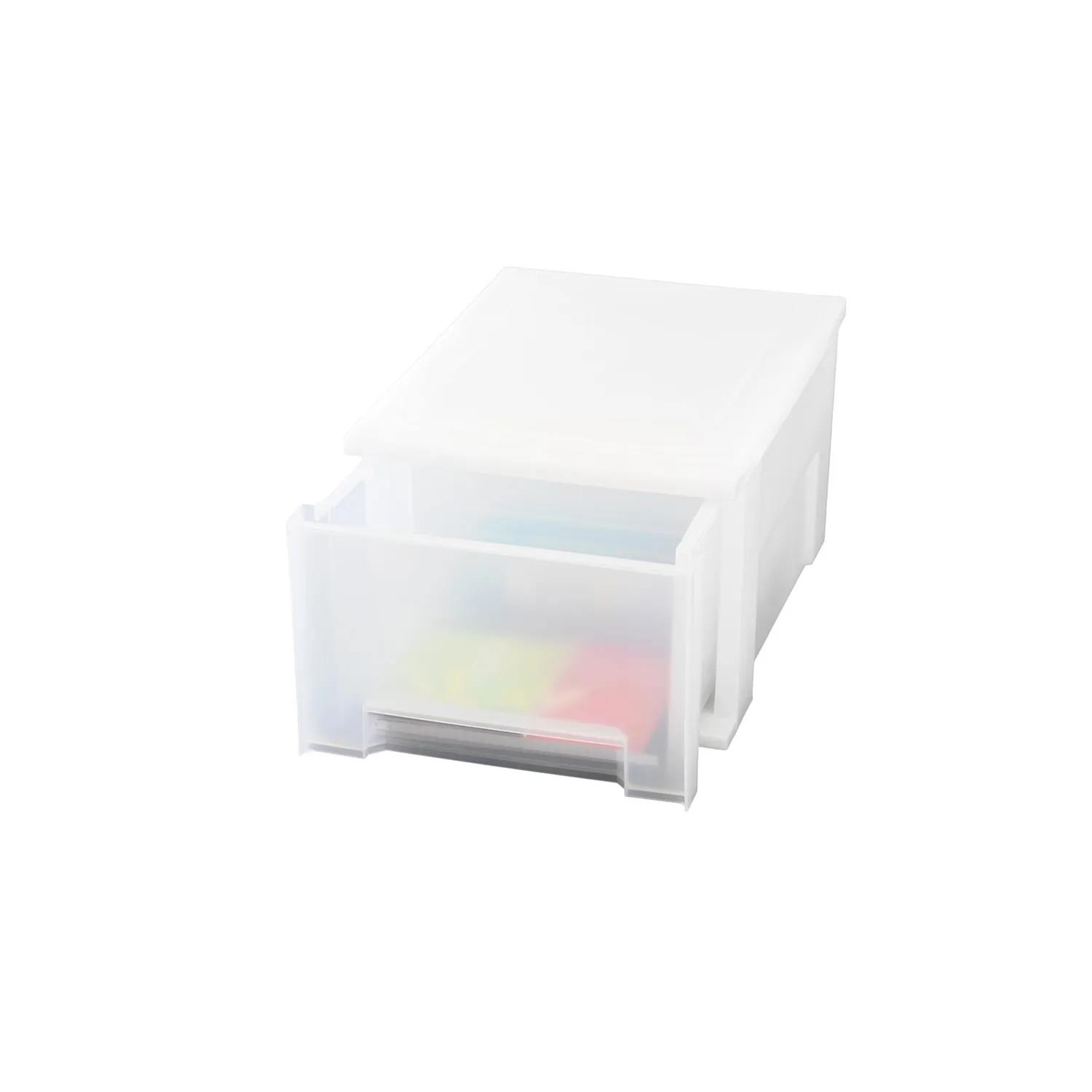 Iris Ohyama SD-220 Stapelbox 4er-Set frostweiß 15L