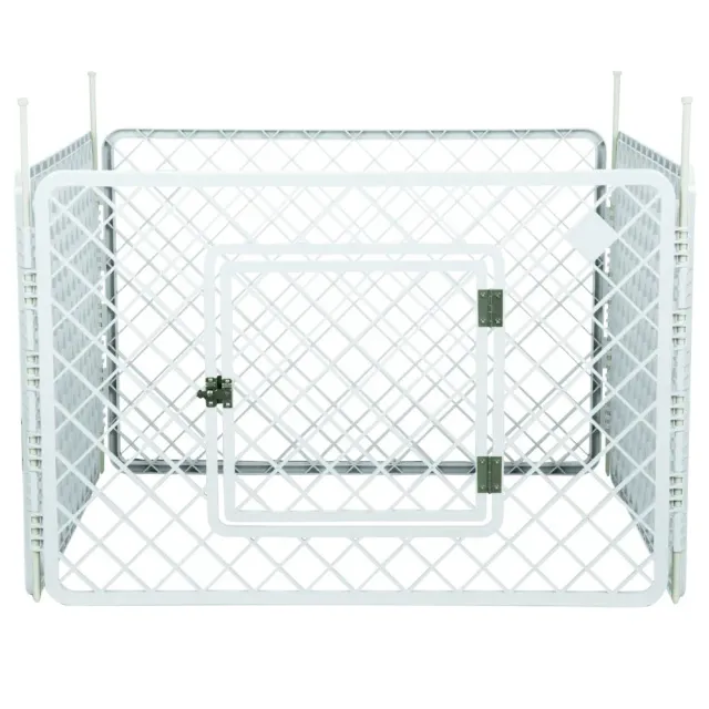 Iris Ohyama H-604 Freilaufgehege weiß 4 Paneele 90x90x60