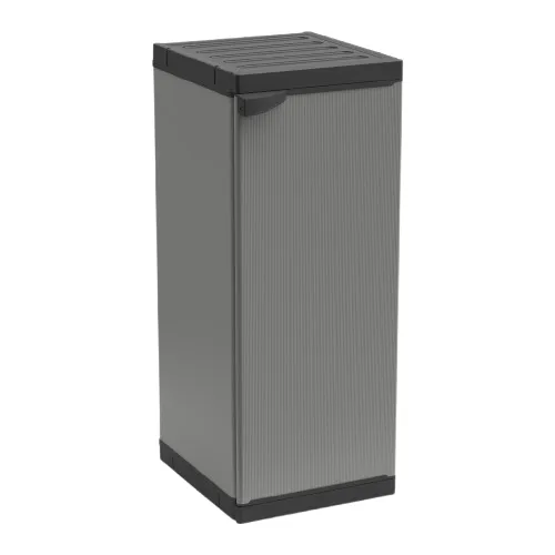 Kreher Armadio Kunststoffschrank 34x38,5x85 cm Grau 1 Boden