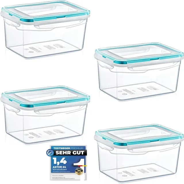 astor24 Premium Frischhaltedosen 1,2 L 4er Set luftdicht