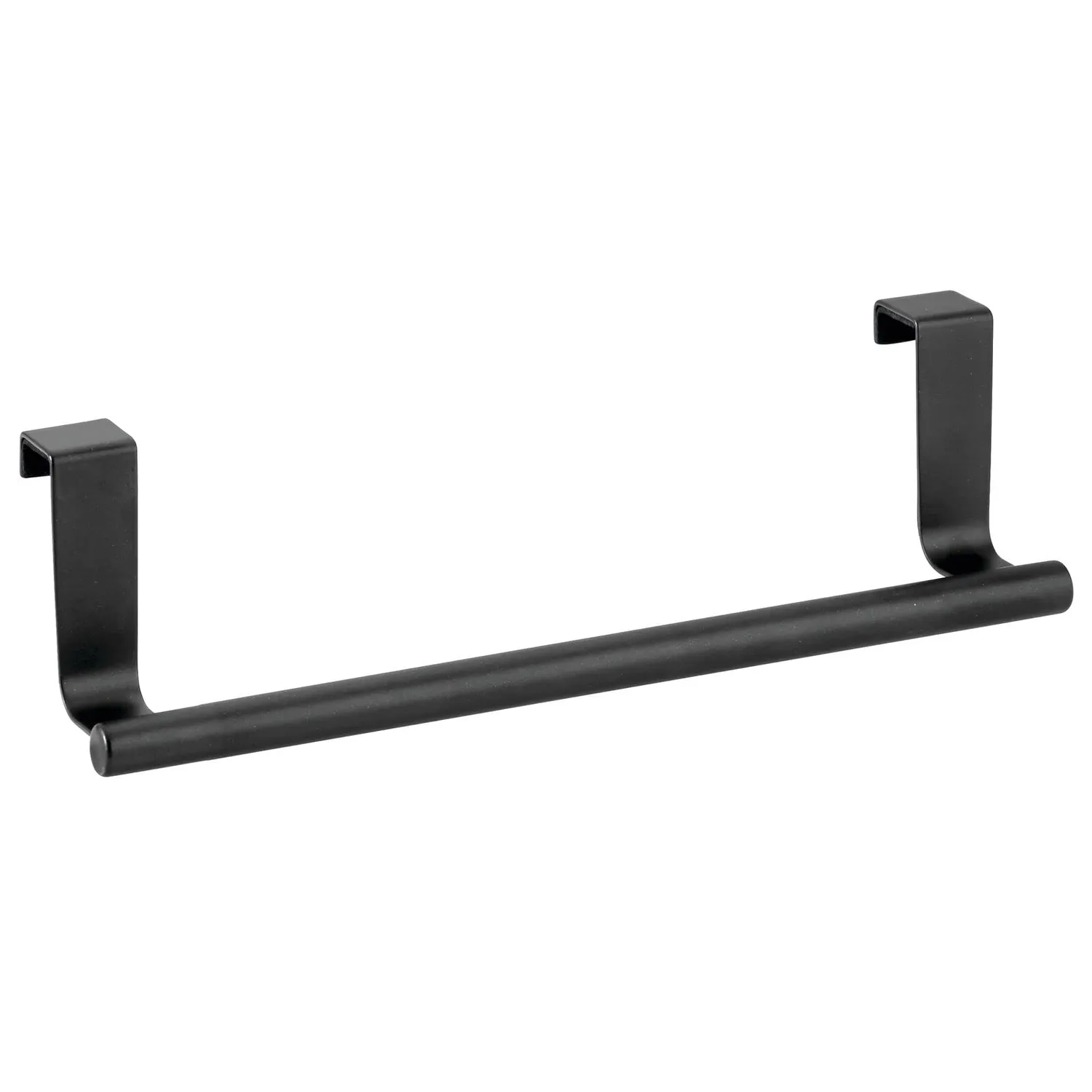 mDesign Handtuchhalter für die Tür Metall schwarz 2er-Set