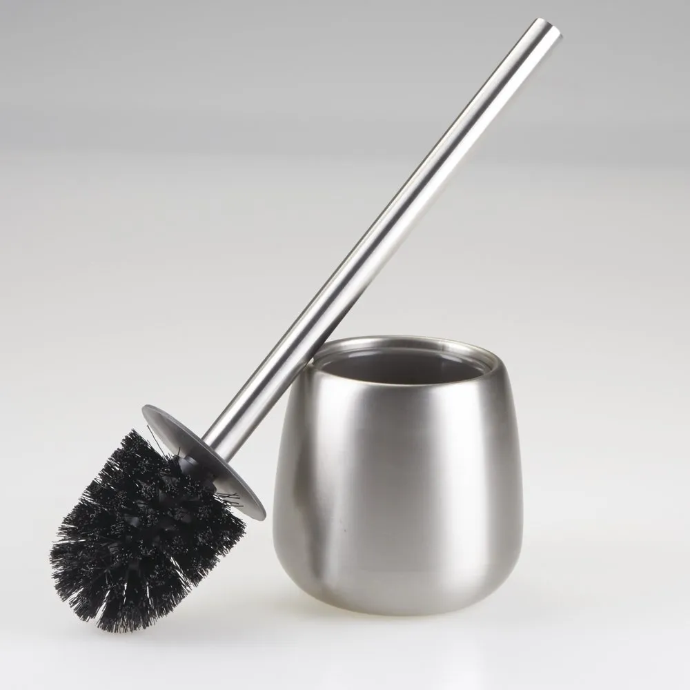 mDesign WC-Bürste Toilettenbürste silber Edelstahl