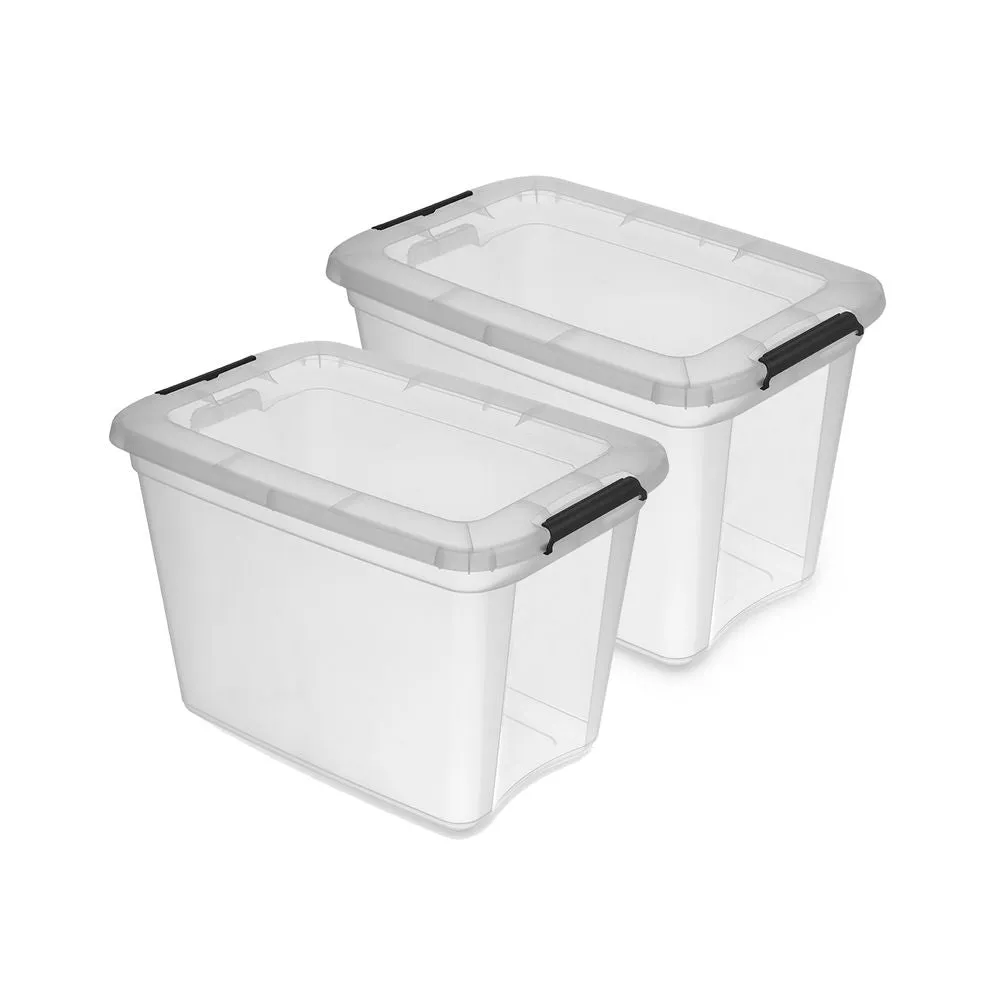 Kreher Robust Store Aufbewahrungsbox 27 Liter transparent