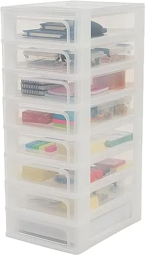 Iris Ohyama OCH-2080 Aufbewahrungsturm Transparent 8 Schubladen