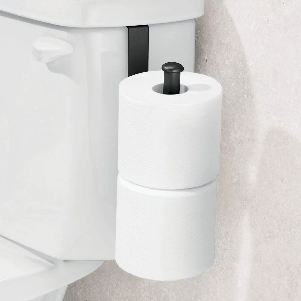 mDesign Toilettenpapierhalter Spülkasten schwarz 2 Rollen