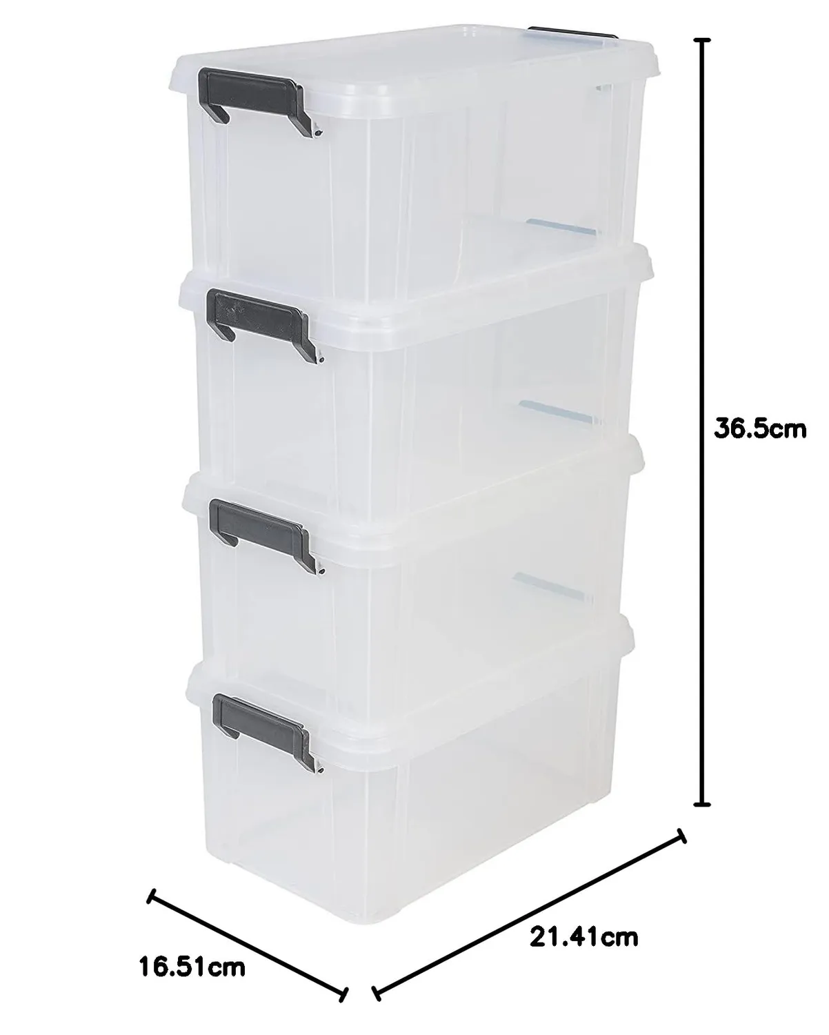 Iris Ohyama Multi Box MBX-6 Aufbewahrungsbox 4x6L transparent stapelbar