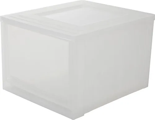 Iris Ohyama Maxi Drawer L Schublade 40L gefrostet weiß stapelbar