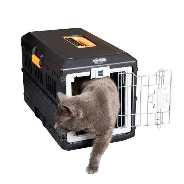 Iris Ohyama FC-550 Transportbox Katze Hund S 55x31,5x36,4 schwarz