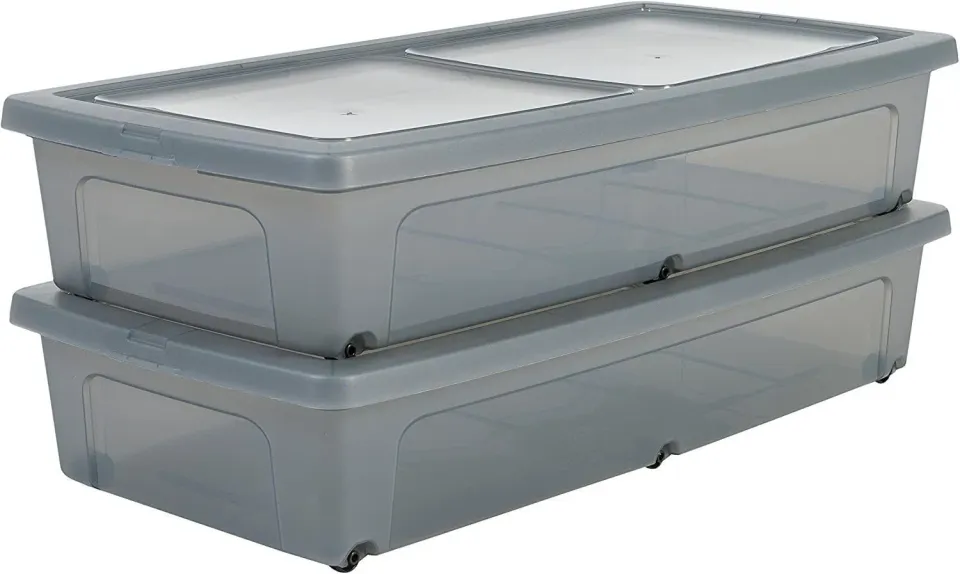 Iris Ohyama MCB-UB Unterbettbox 35L 2er-Set grau