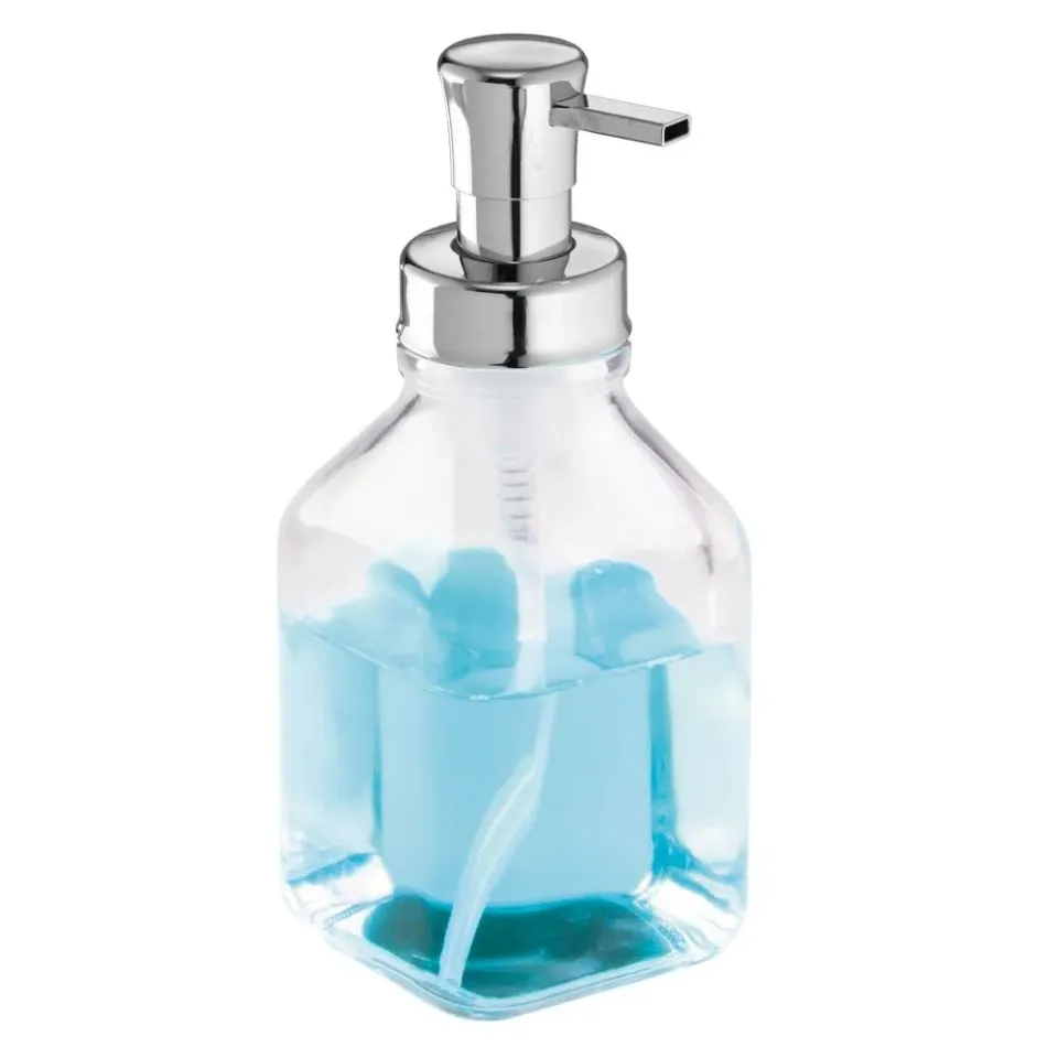 mDesign Schaumseifenspender Glas 553 ml Transparent wiederbe