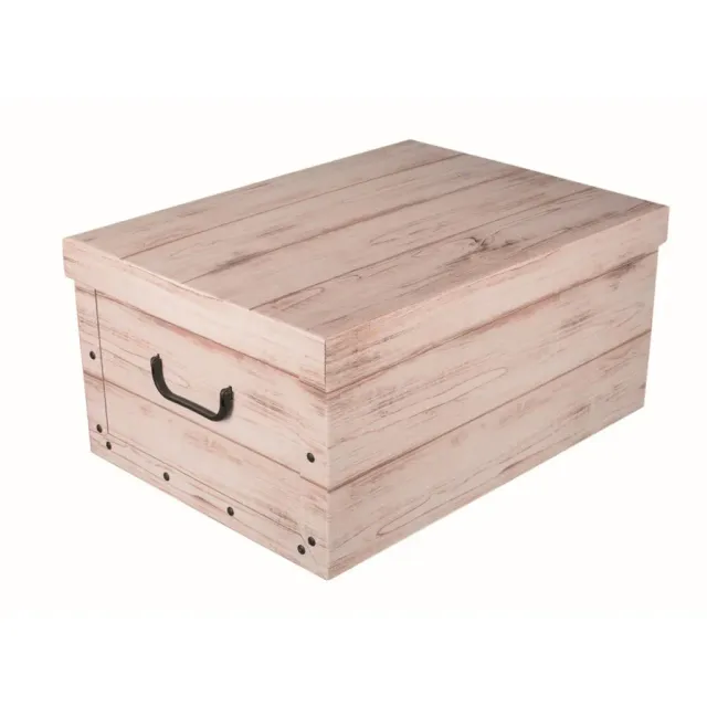 Kreher White Wood Dekokarton 40 Liter Holz Weiß