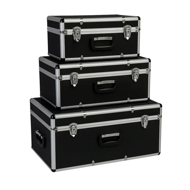 Kreher Transportkoffer ABS Alukoffer 27+65+100L Anthrazit stapelbar