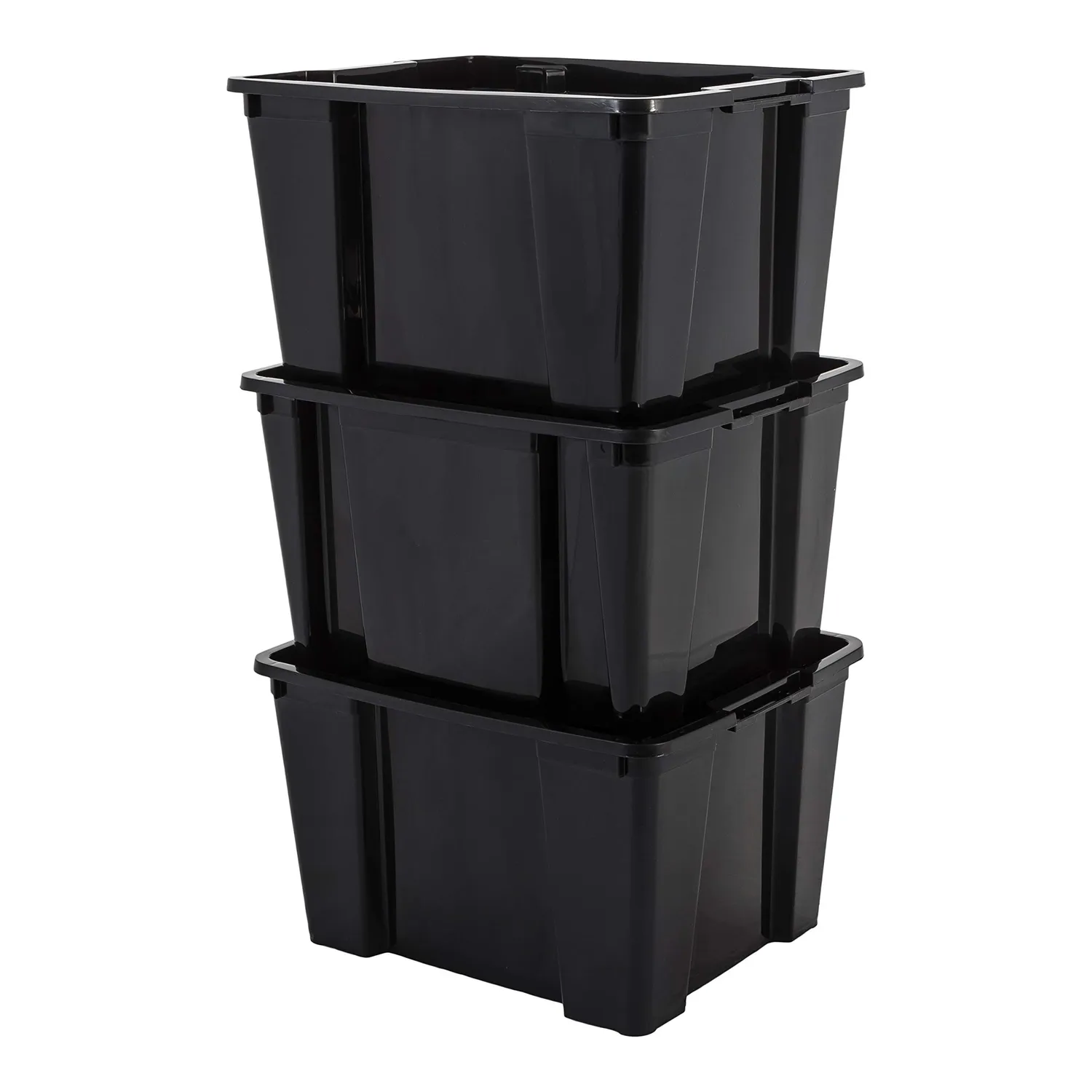 Iris Ohyama Hobby Box HB-45 Aufbewahrungsbox 45 L 3er-Pack schwarz
