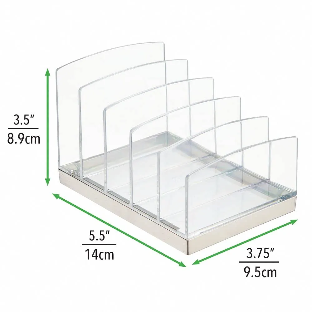 mDesign Kosmetik Organizer Schminkaufbewahrung transparent 5 Fächer