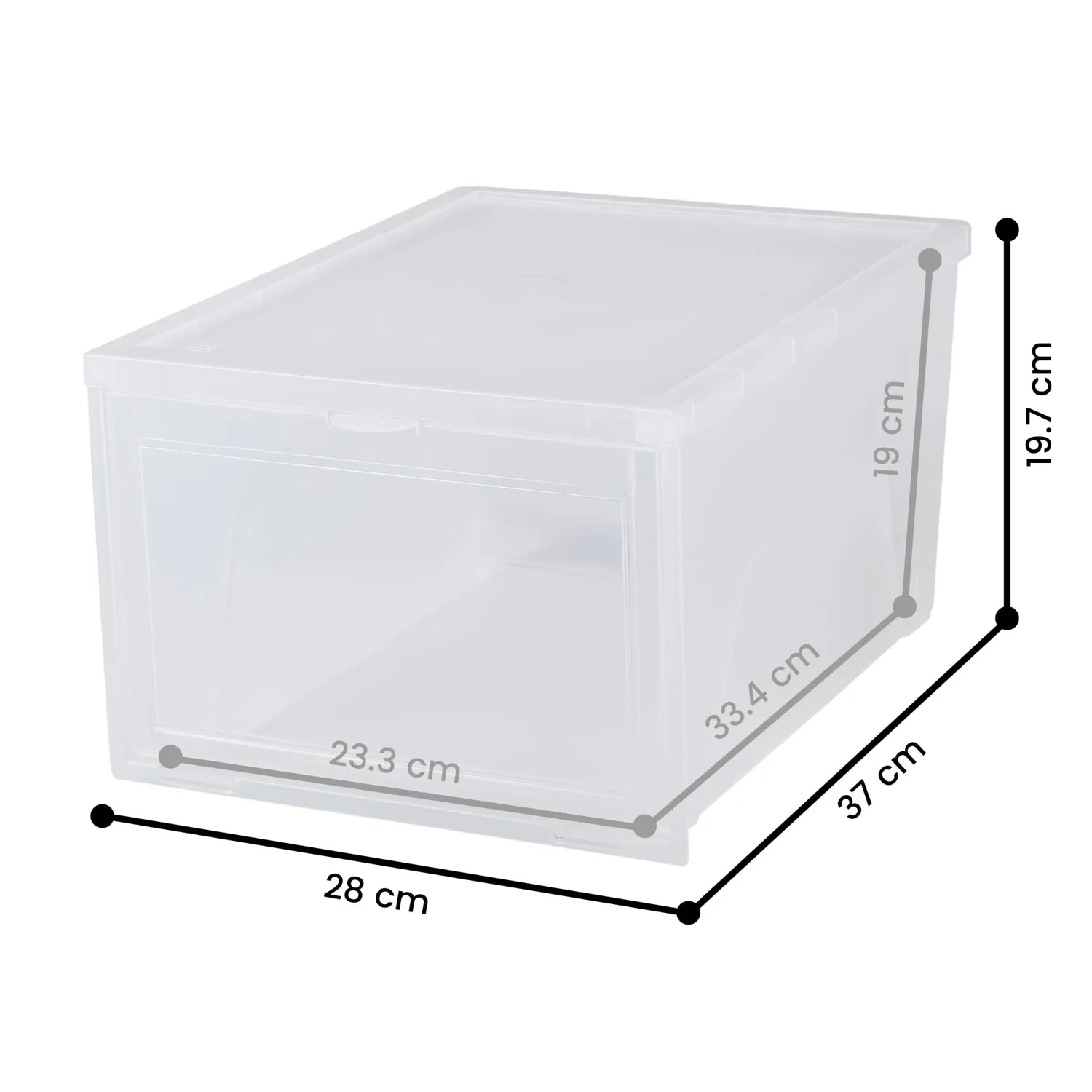 Iris Ohyama EUNS Schuhbox 6x14L transparent bis Größe 46
