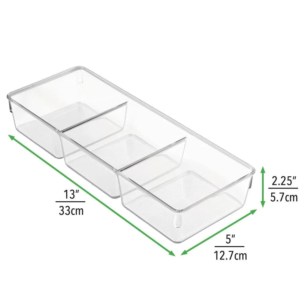 mDesign Schubladen Organizer Box 3 Fächer 2er