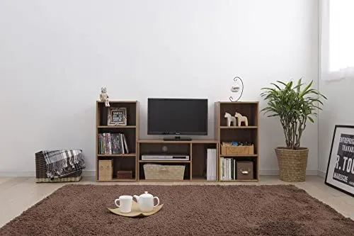 Iris Ohyama MDB-3S TV-Schrank hellbraun für 43 Zoll