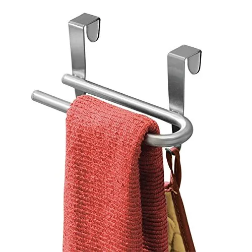 mDesign Geschirrtuchhalter Edelstahl für Schranktür